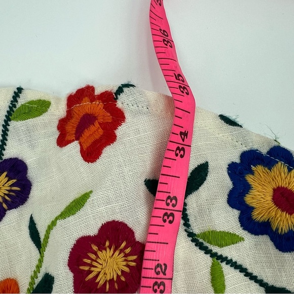 Sezane Alizia Dress in Multicolour Embroidered Flowers 40 Sz 8 - Picture 10 of 11